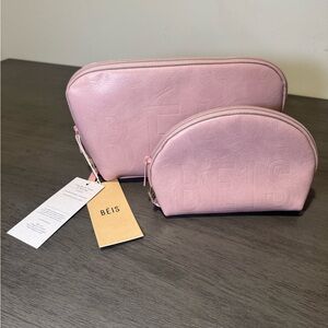 BEIS The Cosmetic Pouch Set in Atlas Pink